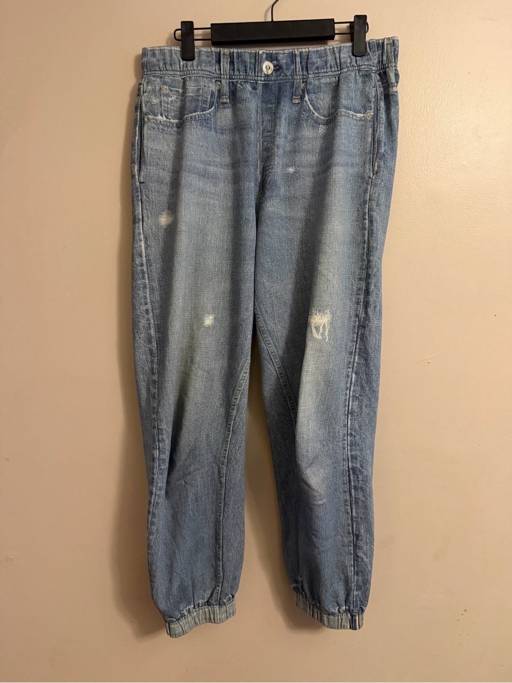 rag & bone Light Blue Relaxed Denim look Jogger